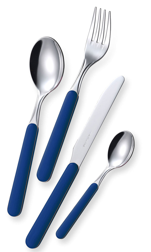 sconto Servizio Set di Posate 24 Pezzi in Acciaio Eme Bonita Blu 55