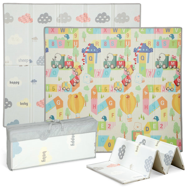 online Tappeto per Bambini con Lettere 194x176,5x1,5 cm Superficie Impermeabile in XPE Multicolore