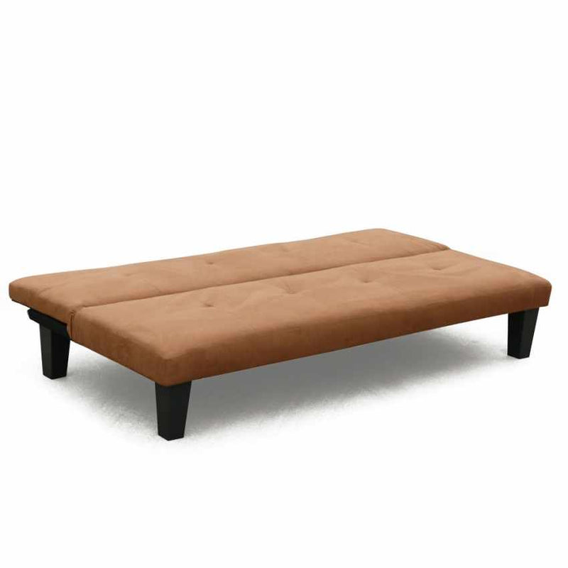 Divano Letto 175x80x70 cm in Microfibra Marrone