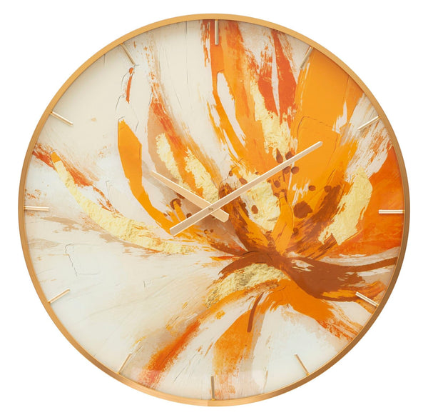 sconto Horloge murale Toply 5x60x5 cm en verre MDF et métal multicolore