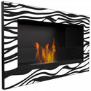 Camino a Bioetanolo da Parete 64,8x37,4 cm Flig Washington Zebrato Con Vetro