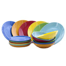 Servizio Piatti 18 Pezzi In Porcellana Kaleidos Multicolor