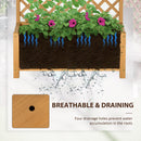 Fioriera da Giardino 90x45x180 cm con Traliccio in Legno d'Abete Giallo