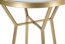 Tavolo Bar Circle Ø60x105 cm in Ferro MDF e Specchio Oro