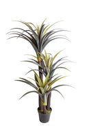 Pianta Artificiale Pianta di Dracena Composta da 3 Rami con Vaso H 180 cm