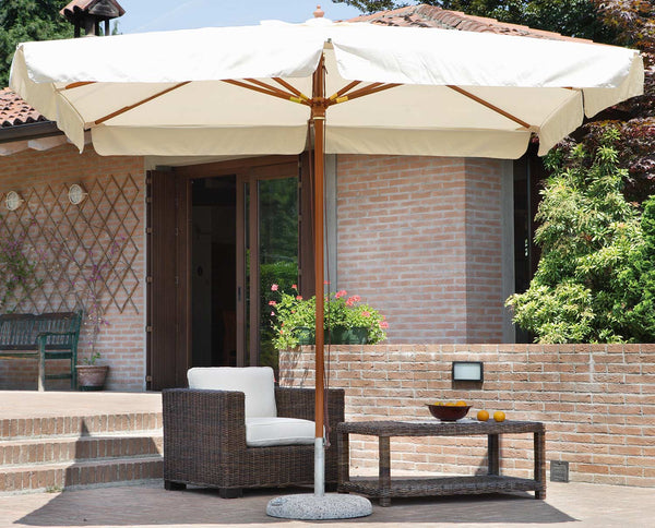 Parasol de Jardin 3x3 m Mât Ø48 mm en Bois Vorghini De Lux Ecrù online