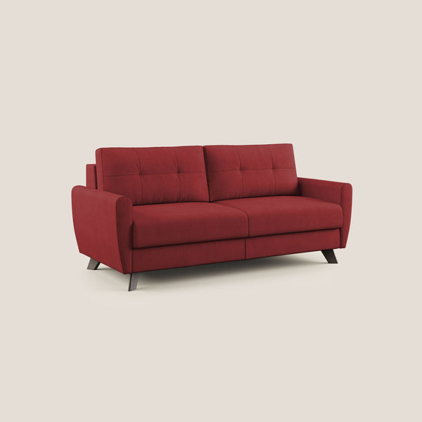 sconto Canapé lit 3 places 188x97x96 cm en tissu rouge