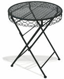 Set da Giardino Pieghevole in Ferro con Tavolo e 2 Sedie Soriani Loire Breakfast Nero