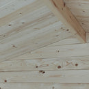 Casetta Box da Giardino per Attrezzi 250x250 cm con Porta Doppia Finestrata in Legno Naturale