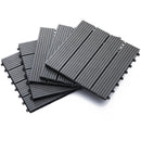 Pavimentazione da Esterno Incastrabile Piastrelle da Giardino 11 Mattonelle 30x30x2.2 cm Grigio 