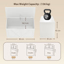 Cassapanca 100 L 80x40x45 cm con Cerniera di Sicurezza e Presa a U Portata 136 kg in Truciolato      