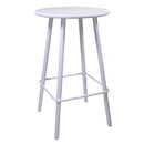 Tavolino Bar da Giardino in Alluminio Tondo Ø66x105cm Las Vegas Bianco