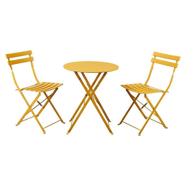 Set Tavolino e 2 Sedie Pieghevoli da Giardino Teresa Mostarda acquista