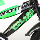 Bicicletta per Bambini 14" Stabilizzatori e Freni Caliper Verde   