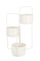 Porta Vasi 3 Ripiani 45x21x68 cm in Acciaio Keyra Bianco
