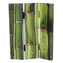 Paravento Separè 3 Pannelli 120,6x2,5xh180 cm Stampa Bambù Verde