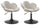 Set 2 Poltroncine da Soggiorno 69x55x69/81 cm in Schiuma Poliuretanica Fleur Nero-Beige