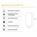 Set 6 Pannelli Decorativi Area 4,3 mq 120x60 cm Rivestimento Murale Effetto Marmo in PVC Grigio     