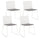 Lot de 4 chaises Giulia 43,5x50x79 cm en polyester blanc et blanc