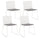 Lot de 4 chaises Giulia 43,5x50x79 cm en polyester blanc et blanc