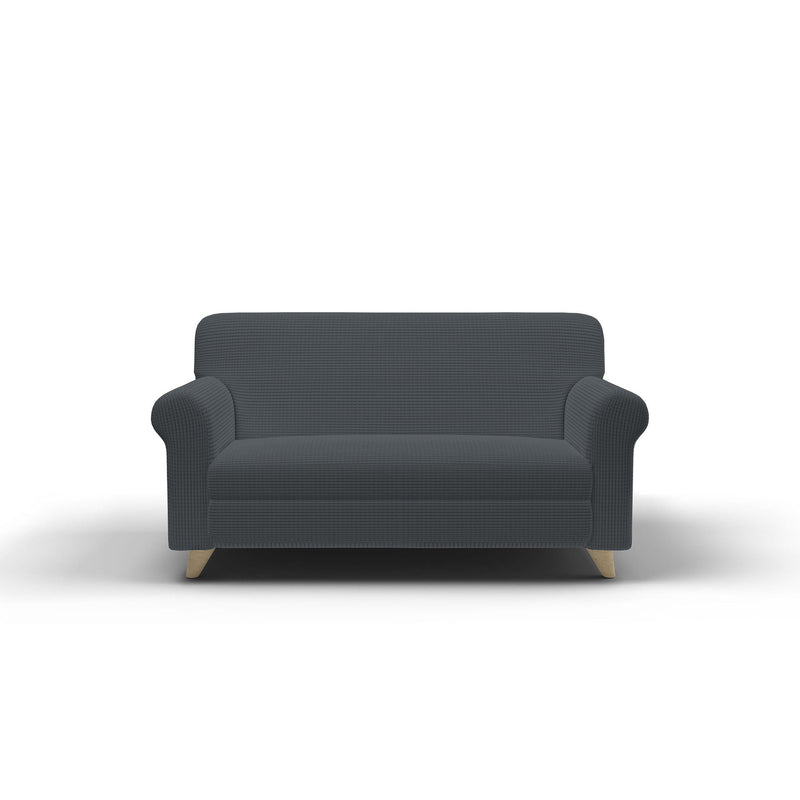 Copridivano Elasticizzato in Poliestere Leslie Grigio Scuro Varie Misure