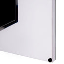 Specchiera Bagno 55x14x30 cm 1 Anta 2 Ripiani in Acciaio 