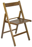 Set 4 Sedie Pieghevole 47,5x42,5x45/79 cm in Legno di Faggio FSC Noce
