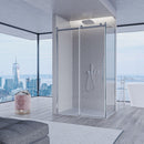 Box Doccia Angolare 1 Anta Scorrevole in Cristallo Trasparente 8mm H195 Bonussi Alina Varie Misure