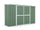 Cabane de jardin en tôle d'acier porte-outils 307x100x192 cm Enaudi Vert
