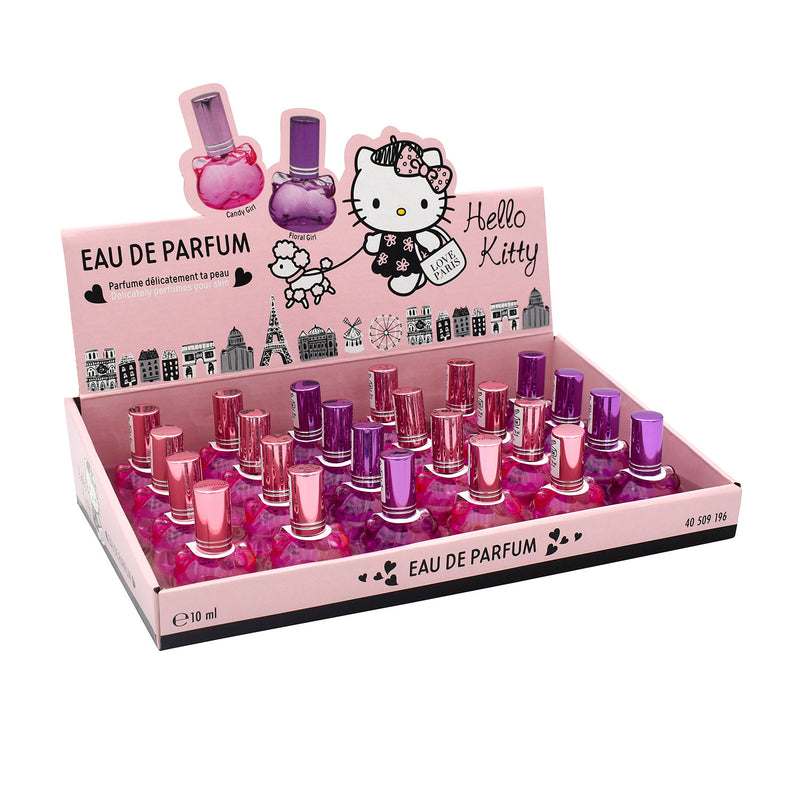 Set 24 Profumi per Bambina a Forma di Hello Kitty in 2 Fraganze Fragola e Ciliegia
