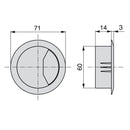 Set di 20 Passacavi da Incasso Ø6 cm in Plastica Emuca Neri