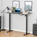 Scrivania con Regolazione Altezza Elettrica 140x70x72-116 cm in Metallo e Truciolare Teak e Nero