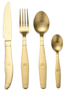 Set Posate 16 Pezzi in Finitura Oro Opaco