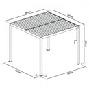 Pergola Bioclimatica 4x4 m in Alluminio Bianco