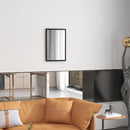 Specchio da Parete Rettangolare  40x60 cm in Vetro e MDF Nero      