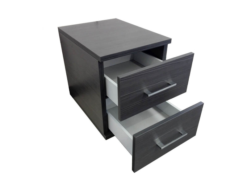 Mobile Cassettiera 2 Cassetti Soft Close in Legno in Melaminico 40x52x57cm TFT Giava Pino Grigio