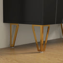 Scarpiera Moderna per 15-20 Paia di Scarpe Ripiani Regolabili Chiusura Ammortizzata Nero