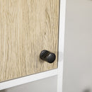 Colonna Bagno 2 Ripiani 2 Ante 30x31,5x169 cm in Truciolato Bianco e color Legno