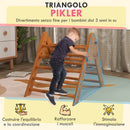 Triangolo da Arrampicata Pieghevole per Bambini 90x64x70 cm in Legno di Faggio Marrone chiaro