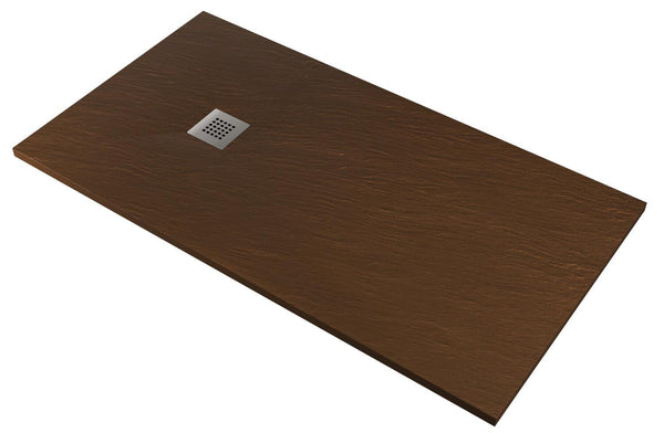 sconto Receveur de douche en Pedrinelli Stone Slate Stone Side Brown Différentes tailles