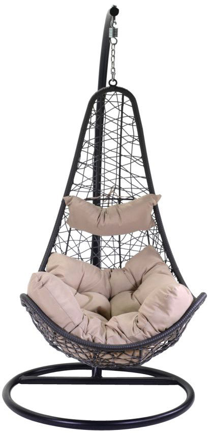 Hamac de jardin Dondolina en acier et polyrotin gris online