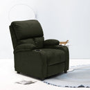 Poltrona Relax Reclinabile Manuale 100x76x94 cmin Microfibra Verde