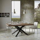 Tavolo Allungabile 200-460x90x77 cm Volantis Premium Noce Telaio Antracite 