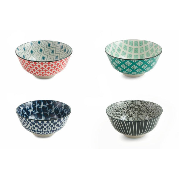 Set 4 Coppette Ø18x8,5 cm in Gres VdE Tivoli 1996 Oriental prezzo