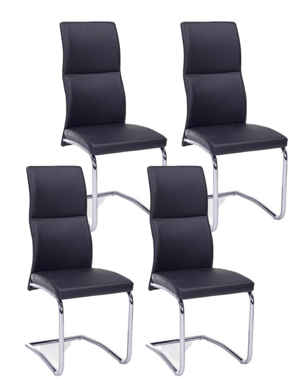 Set 4 Sedie 44x58x104h cm Thelma Nero online