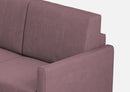 Divano Angolare 7 Posti 281x281x85 cm Karay in Tessuto Prugna