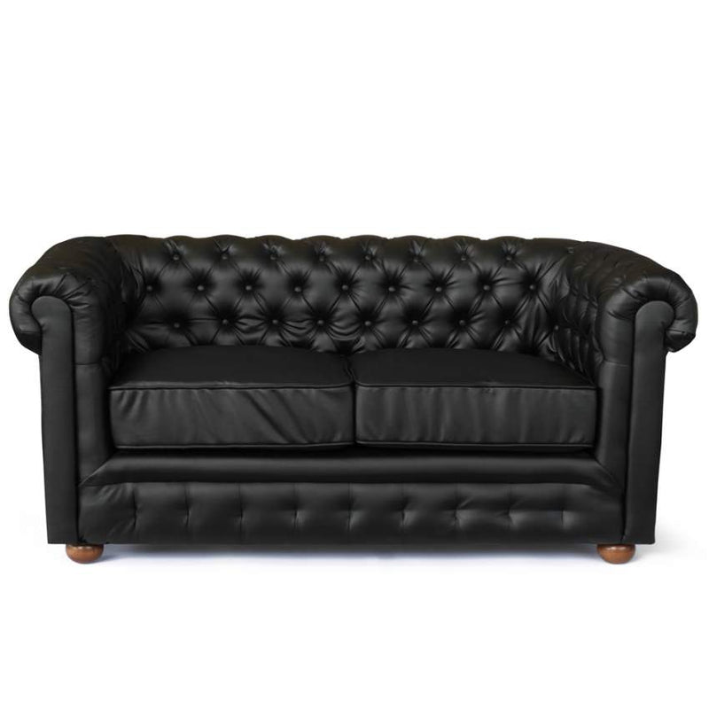 Divano 2 Posti 170x81x77 cm in Similpelle Nero