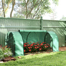 Serra da Giardino a Tunnel 200x100x80 cm in Acciaio e con Copertura in PVC Verde      