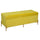 Banc de rangement 115x40xh45 cm en tissu velours jaune