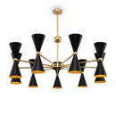 Lampada pendente Modern in Metallo Vesper Nero con Oro